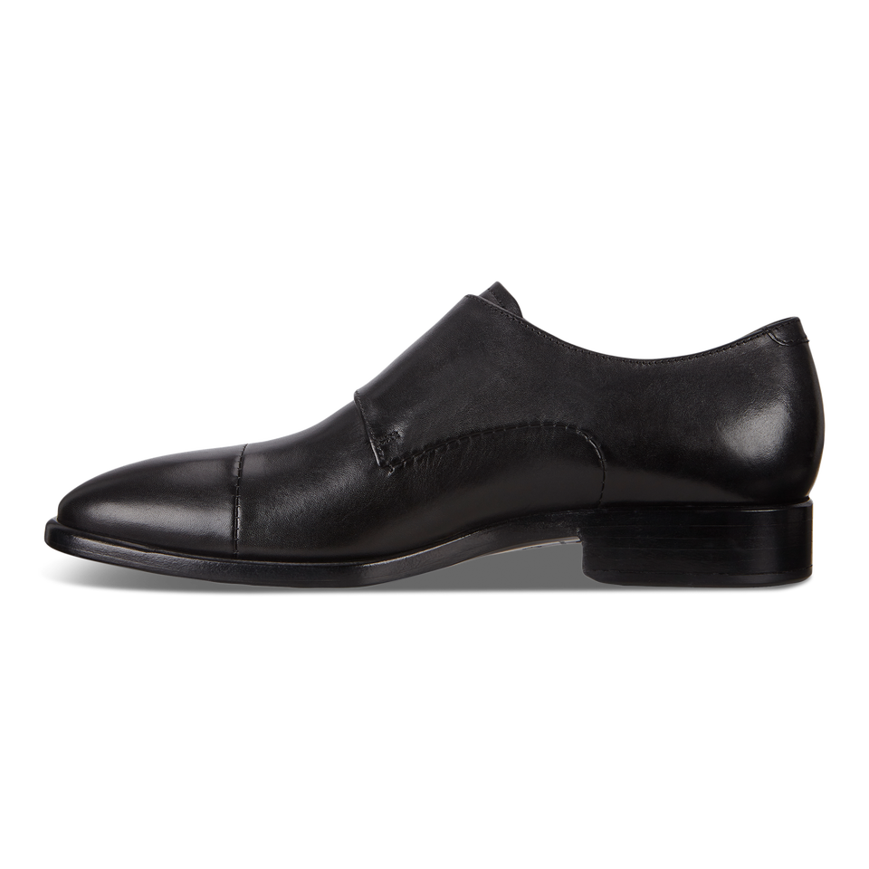 ECCO Vitrus Mondial Men s Double Monk Strap Shoes Black