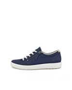 Women's ECCO® Soft 7 Nubuck Sneaker - Blue - Outside