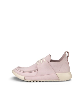 ECCO® Cozmo chaussures nubuck à bout mocassin pour femme - Rose - Outside