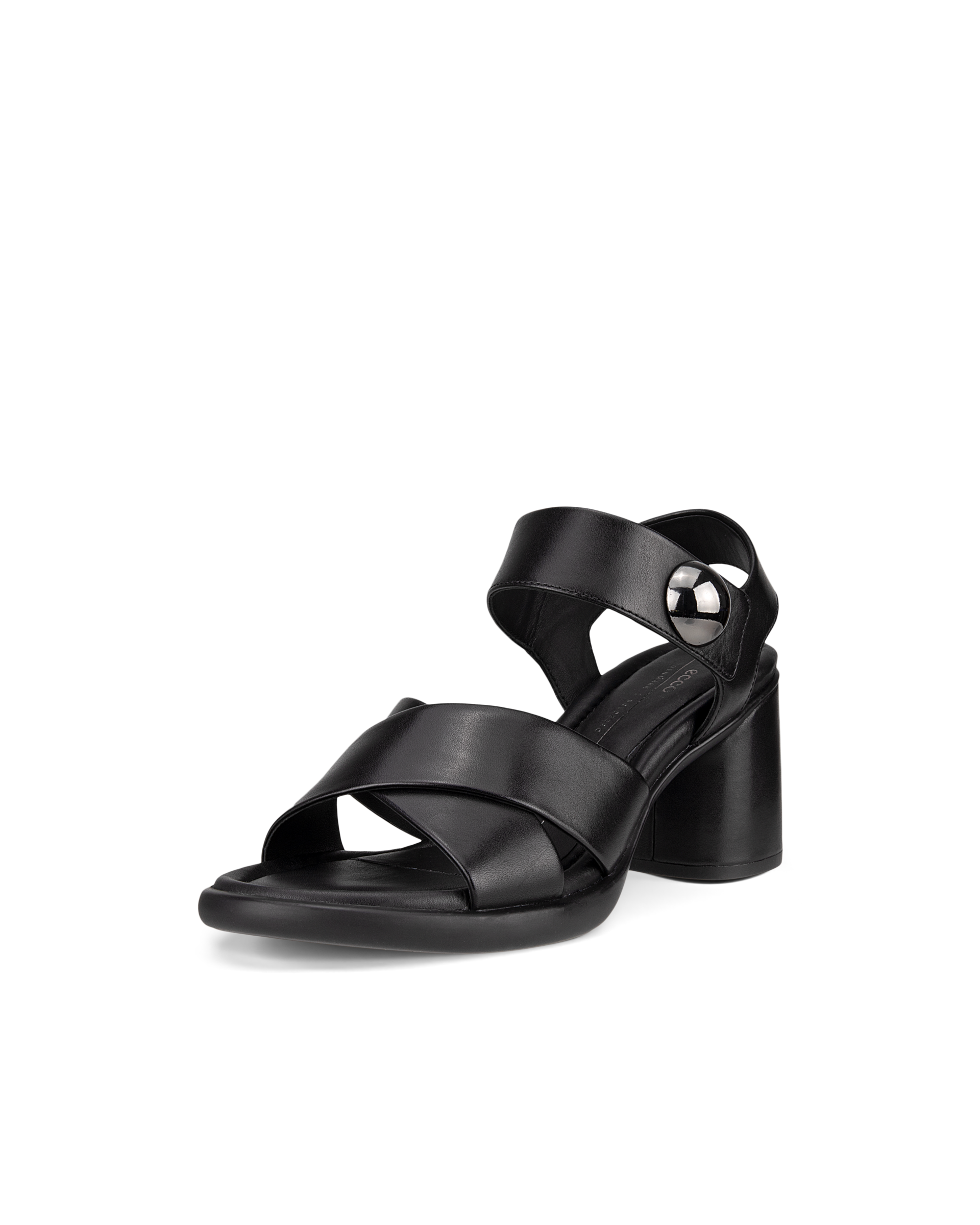 여성용 ECCO® Sculpted Sandal LX 55 가죽 힐 샌들 - Black - Main