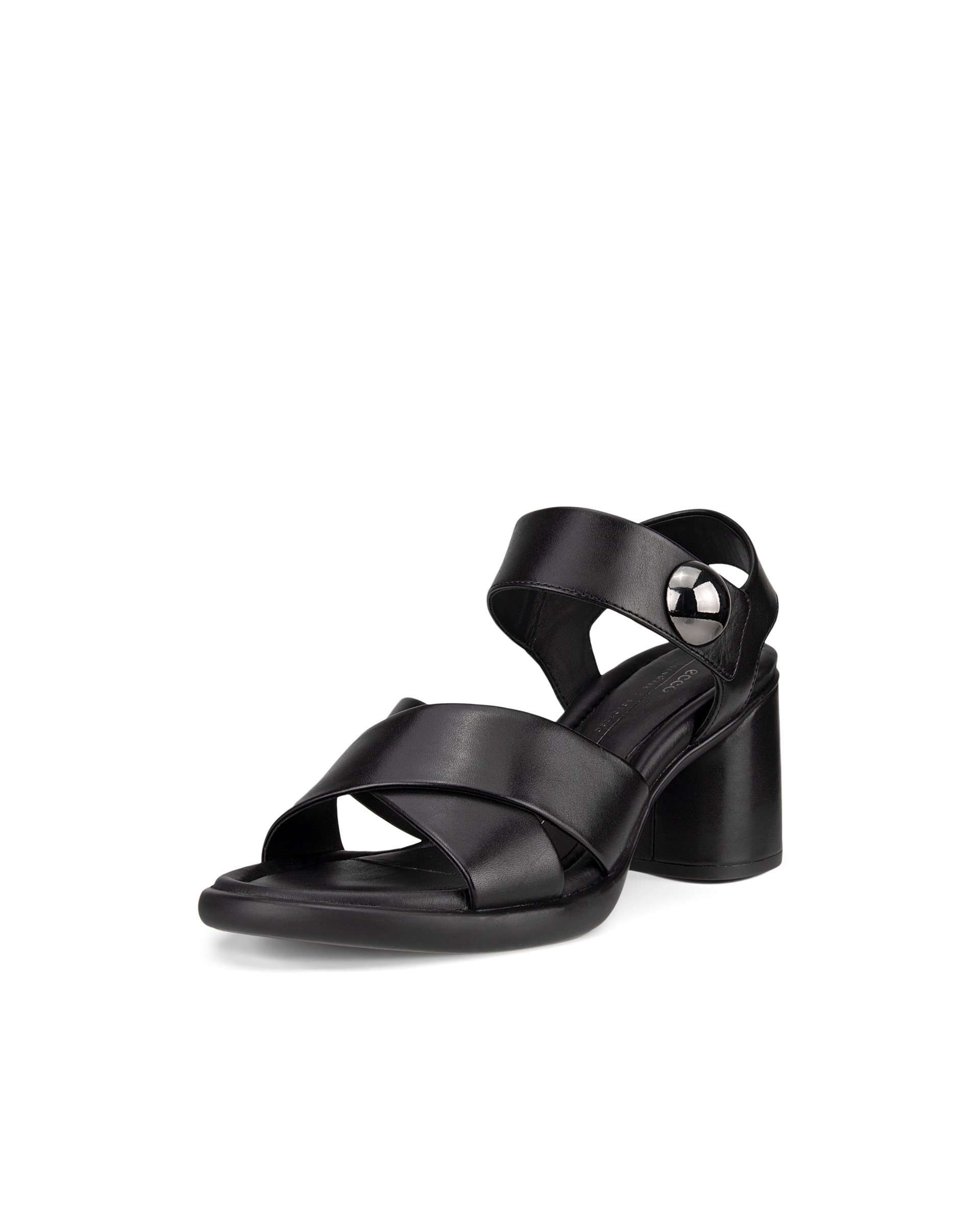 Women's ECCO® Sculpted Sandal LX 55 Leather Heeled Sandal - Black - Main