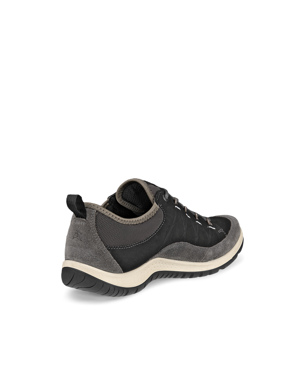 Women's ECCO® Aspina Nubuck Sneaker - Black - Back