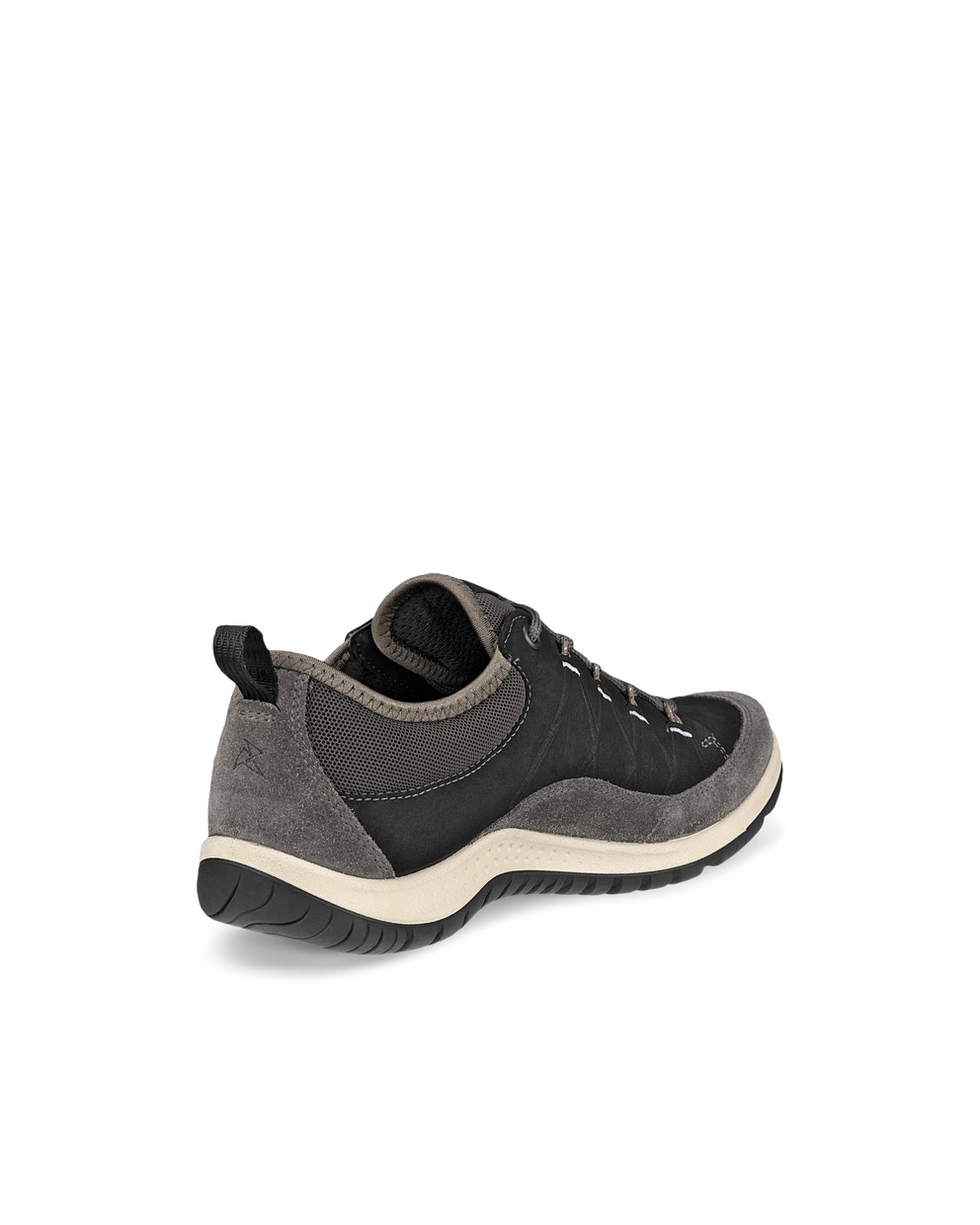 Women's ECCO® Aspina Nubuck Sneaker - Black - Back