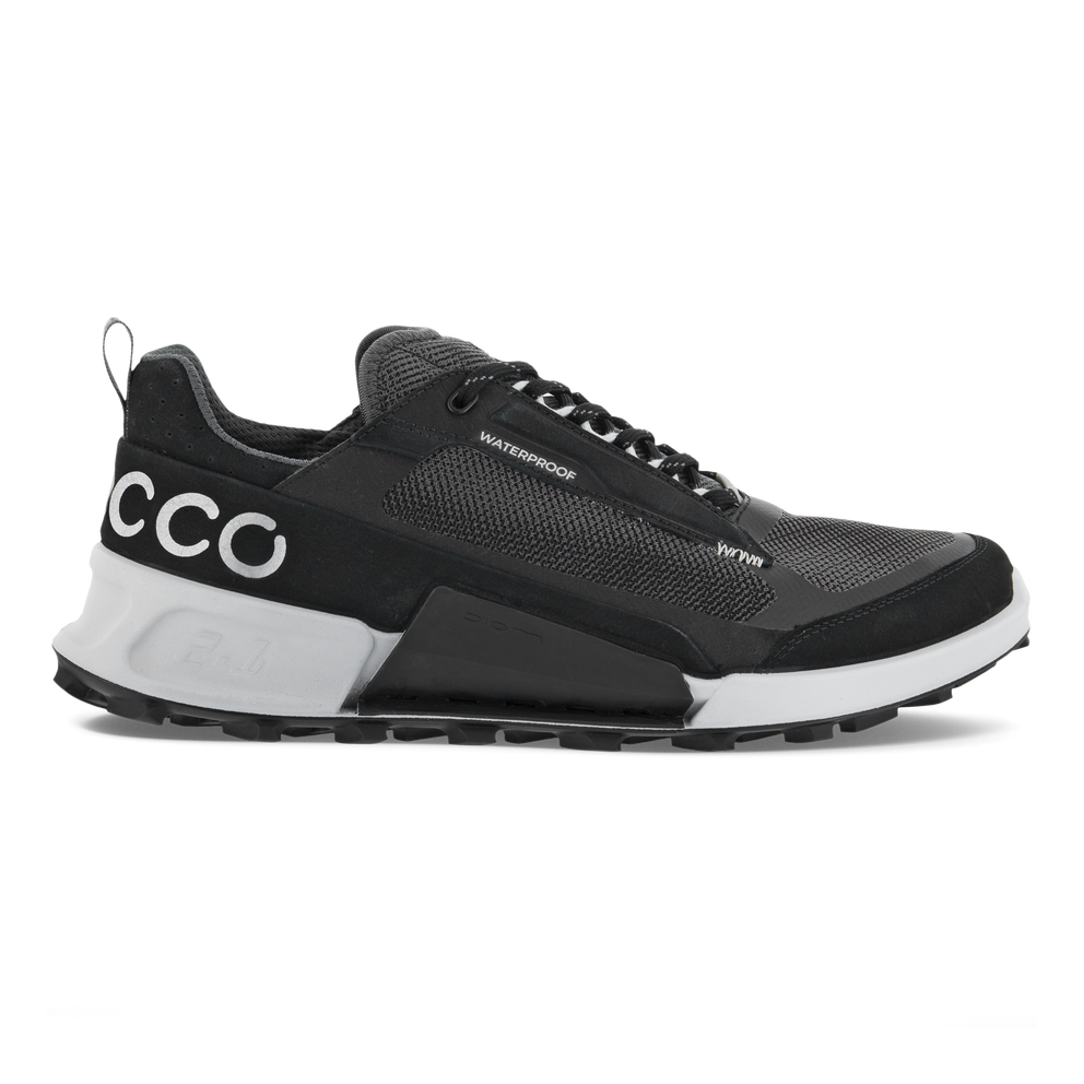 Men's ECCO® Biom 2.1 X Mountain Nubuck Waterproof Hiking Sneaker - Black - Outside