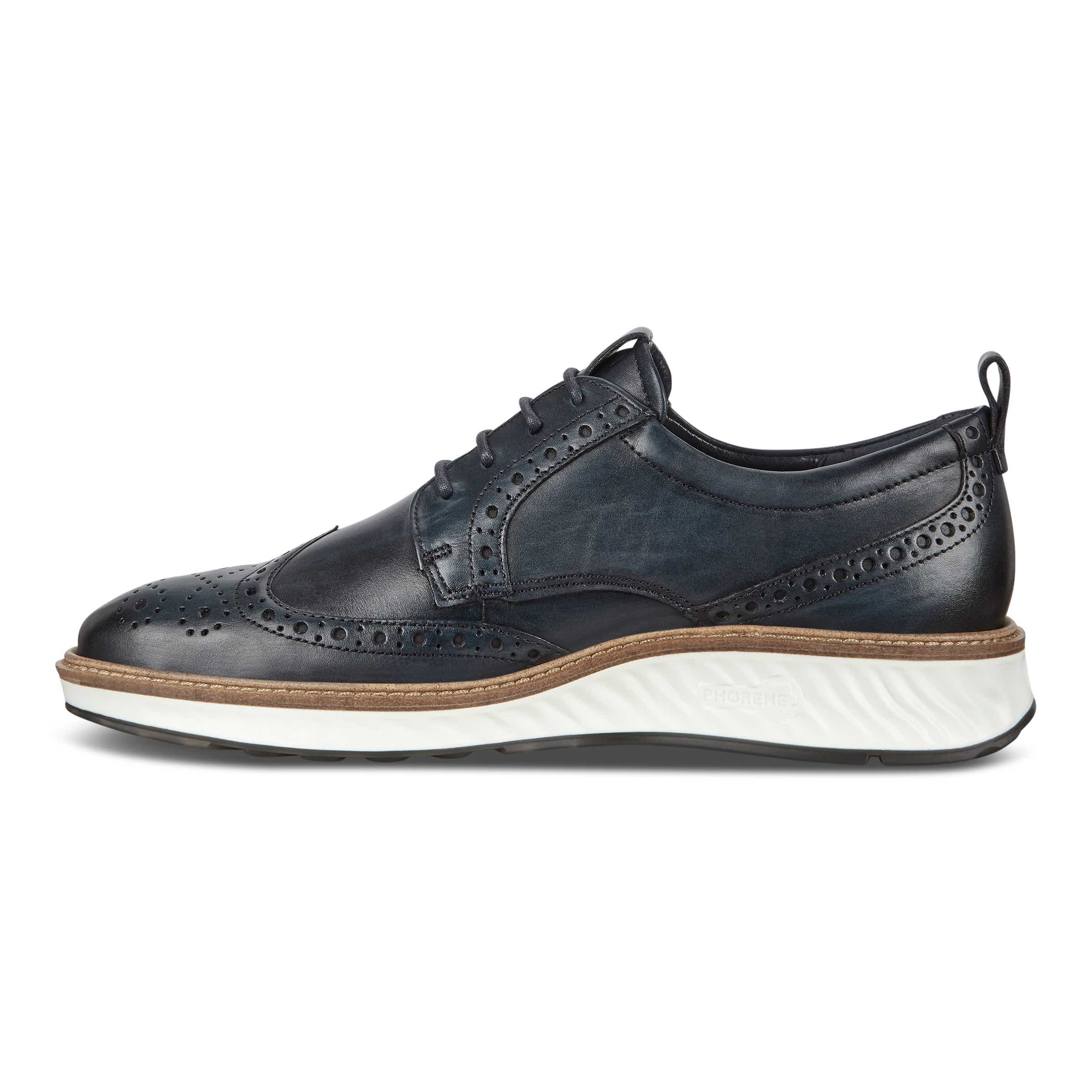 ECCO ST.1 Hybrid メンズ レザーブローグシューズ - Blue - Inside