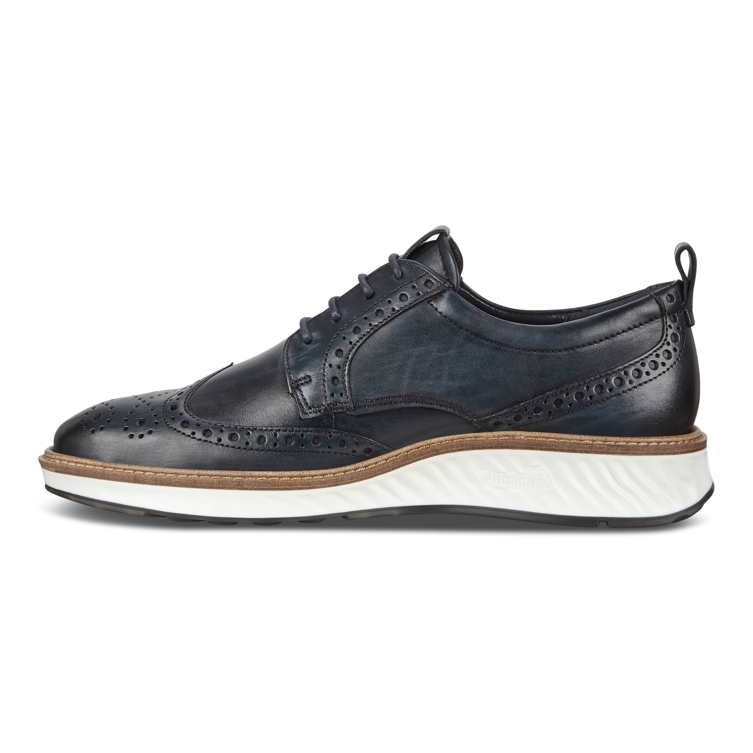 ECCO ST.1 Hybrid メンズ レザーブローグシューズ - Blue - Inside