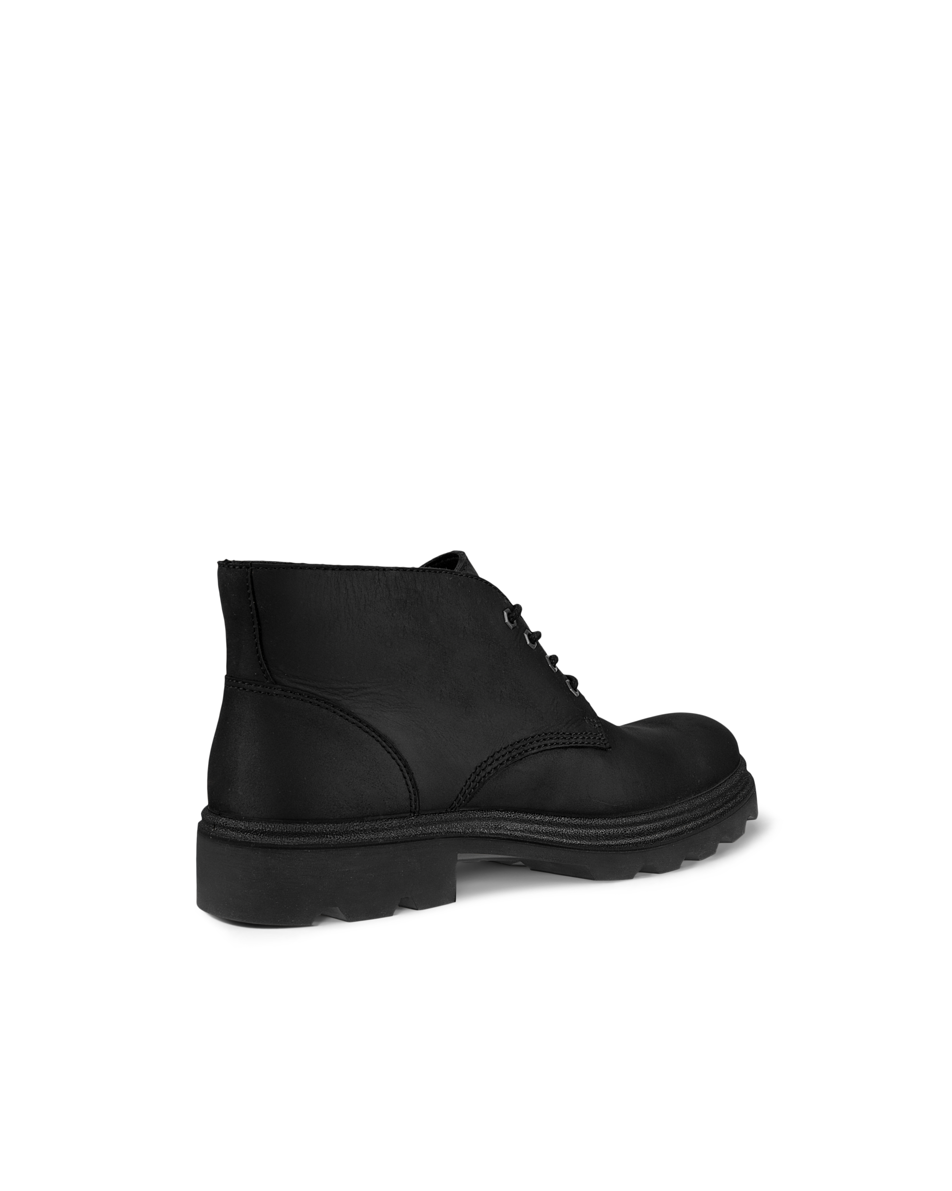 ECCO® Grainer bottines chukka en cuir pour homme - Noir - Back