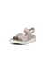 Women's ECCO® Yuma Nubuck Flat Sandal - Grey - Main