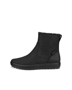 Women's ECCO® Soft 7 Tred Nubuck Mid-Cut Boot - Black - Outside