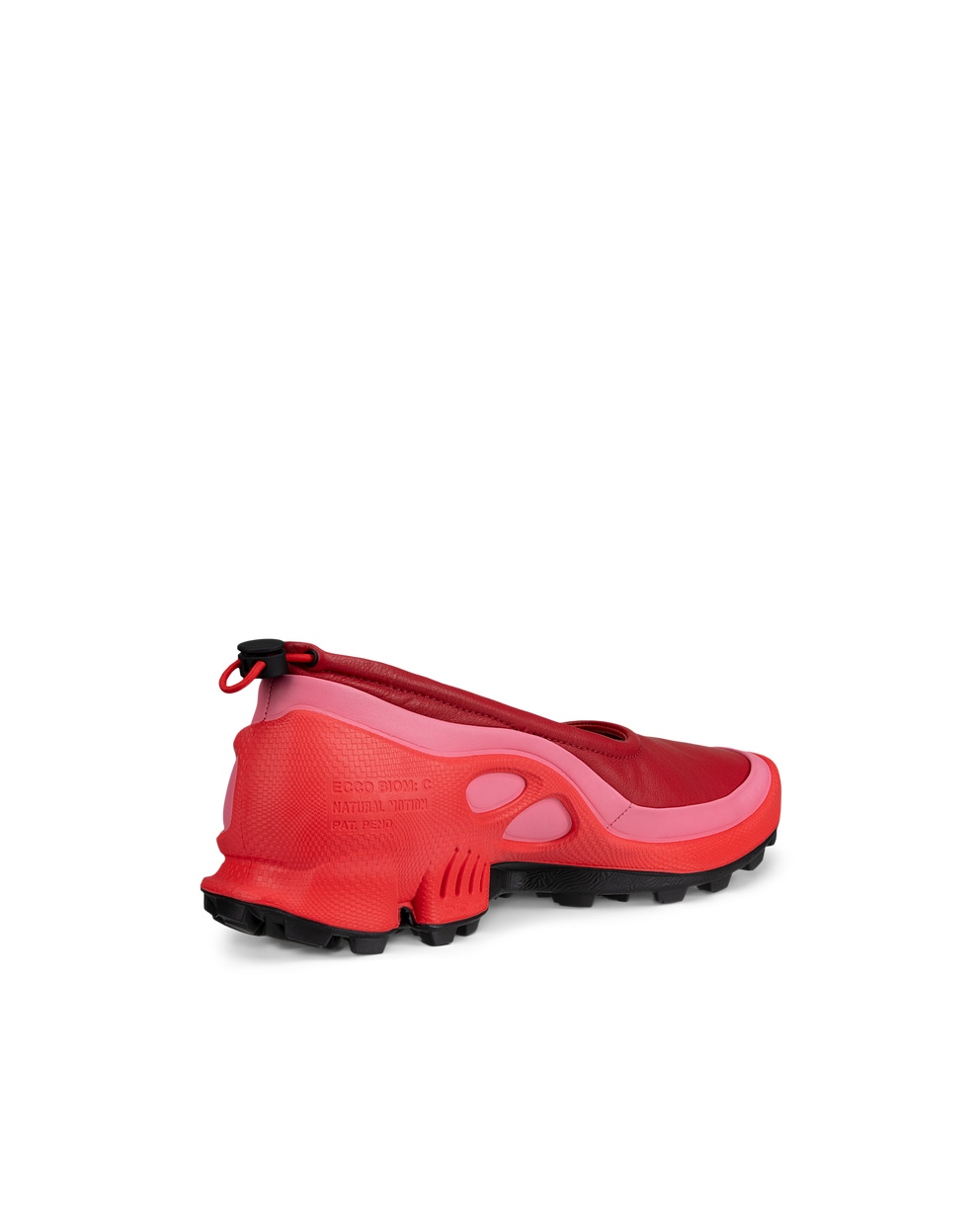 Zapatillas de piel sin cordones ECCO® Biom C-Trail para mujer - Rojo - Back