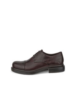 Men's ECCO Metropole Seoul Leather Derby Shoe - Brown - Outside