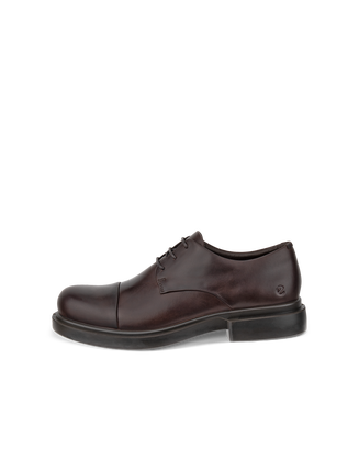 Men's ECCO Metropole Seoul Leather Derby Shoe - Brown - Outside