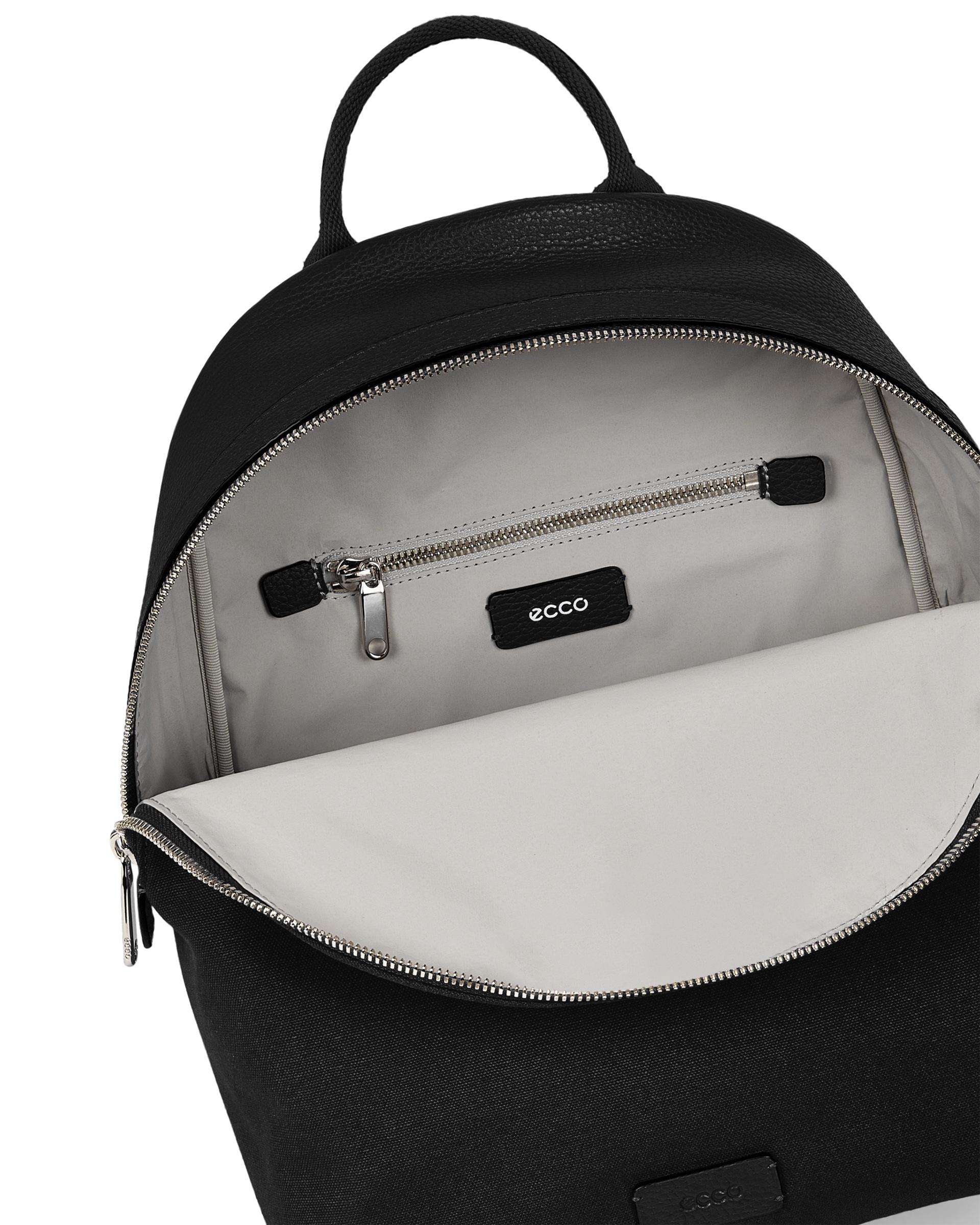 ECCOยฎ Textureblock Textile Small Backpack - Black - Inside