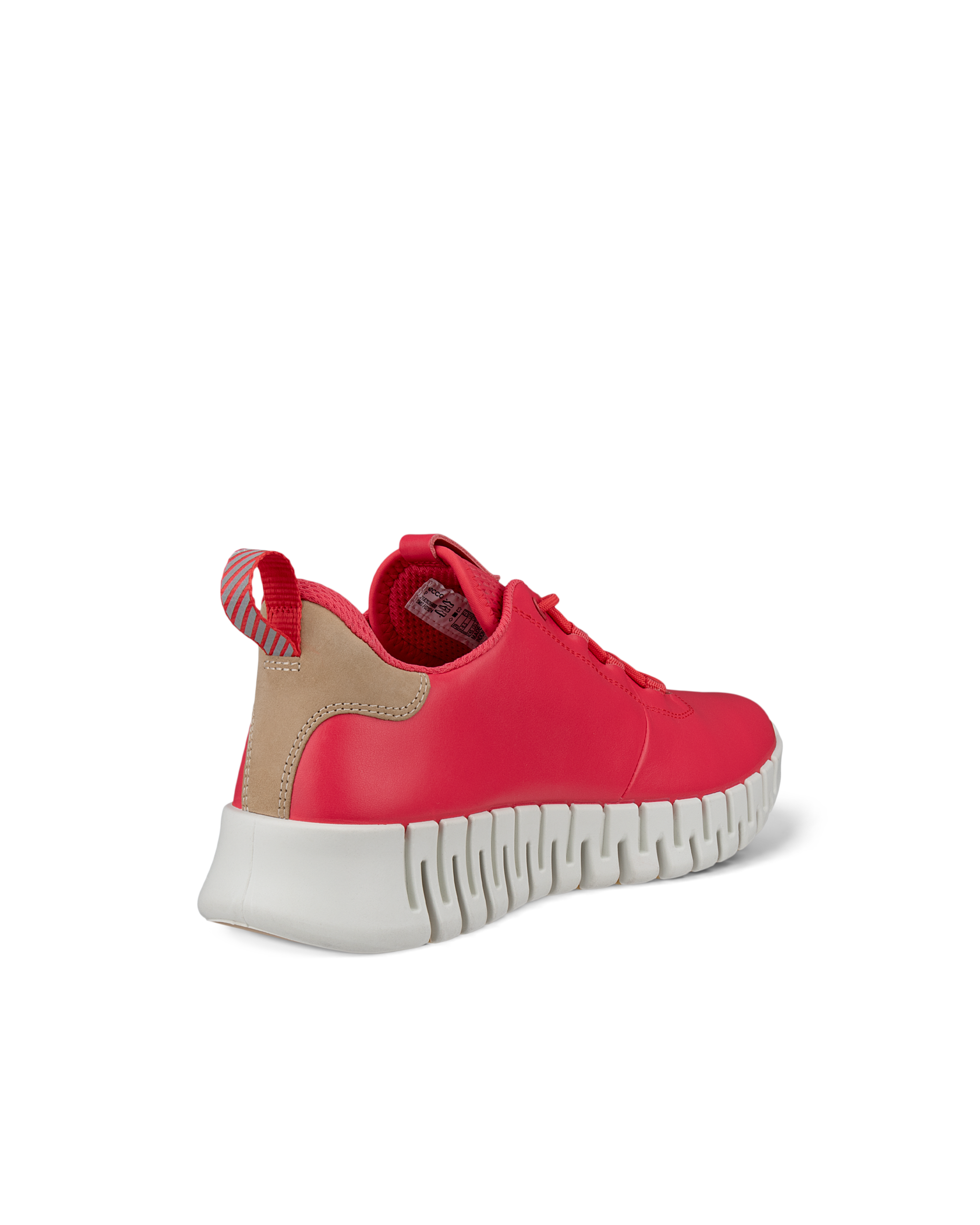 Zapatillas de piel ECCO® Gruuv para mujer - Rojo - Back