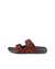 Women's ECCO® Cozmo Leather Two Strap Sandal - Brown - Outside