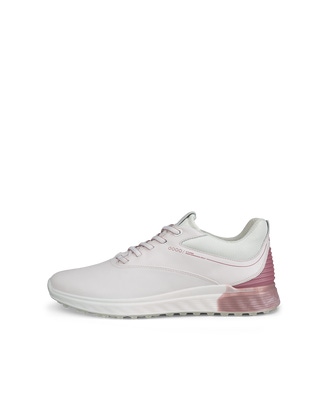 ECCO® Golf S-Three chaussure de golf en cuir Gore-Tex pour femme - Rose - Outside