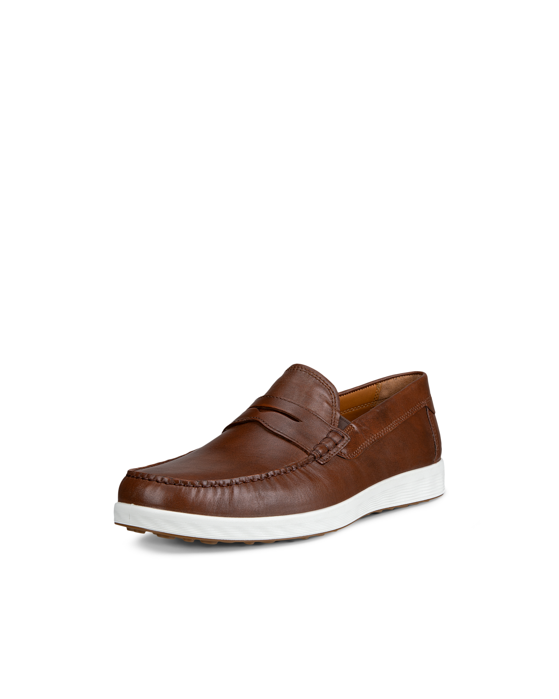 ECCO S Lite Moc Penny Loafer Boat Shoes - Brown - Main