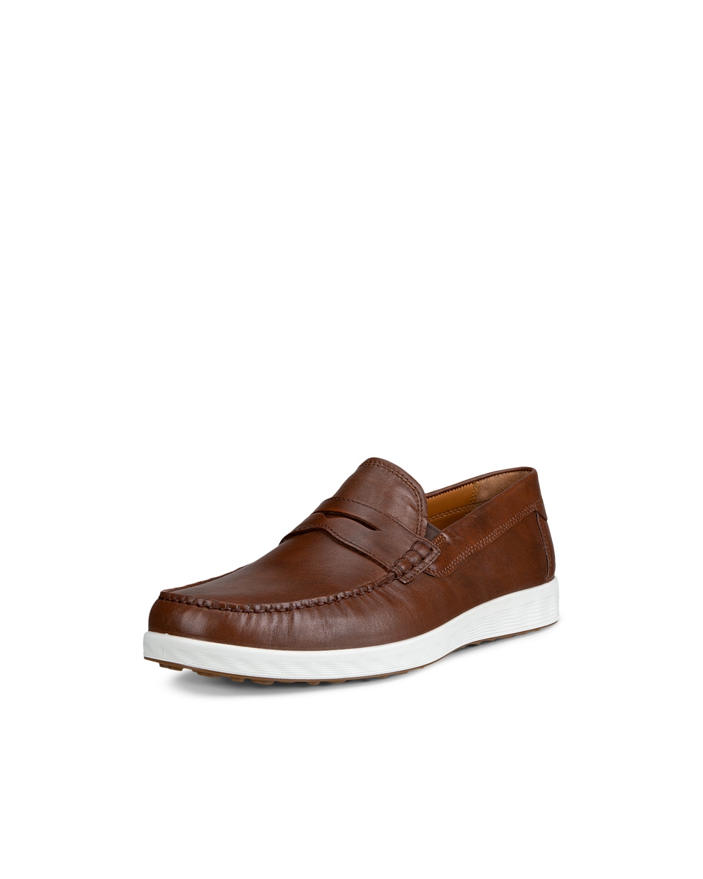 ECCO Men S Lite Moc Penny Loafer Boat Shoes - Brown - Main