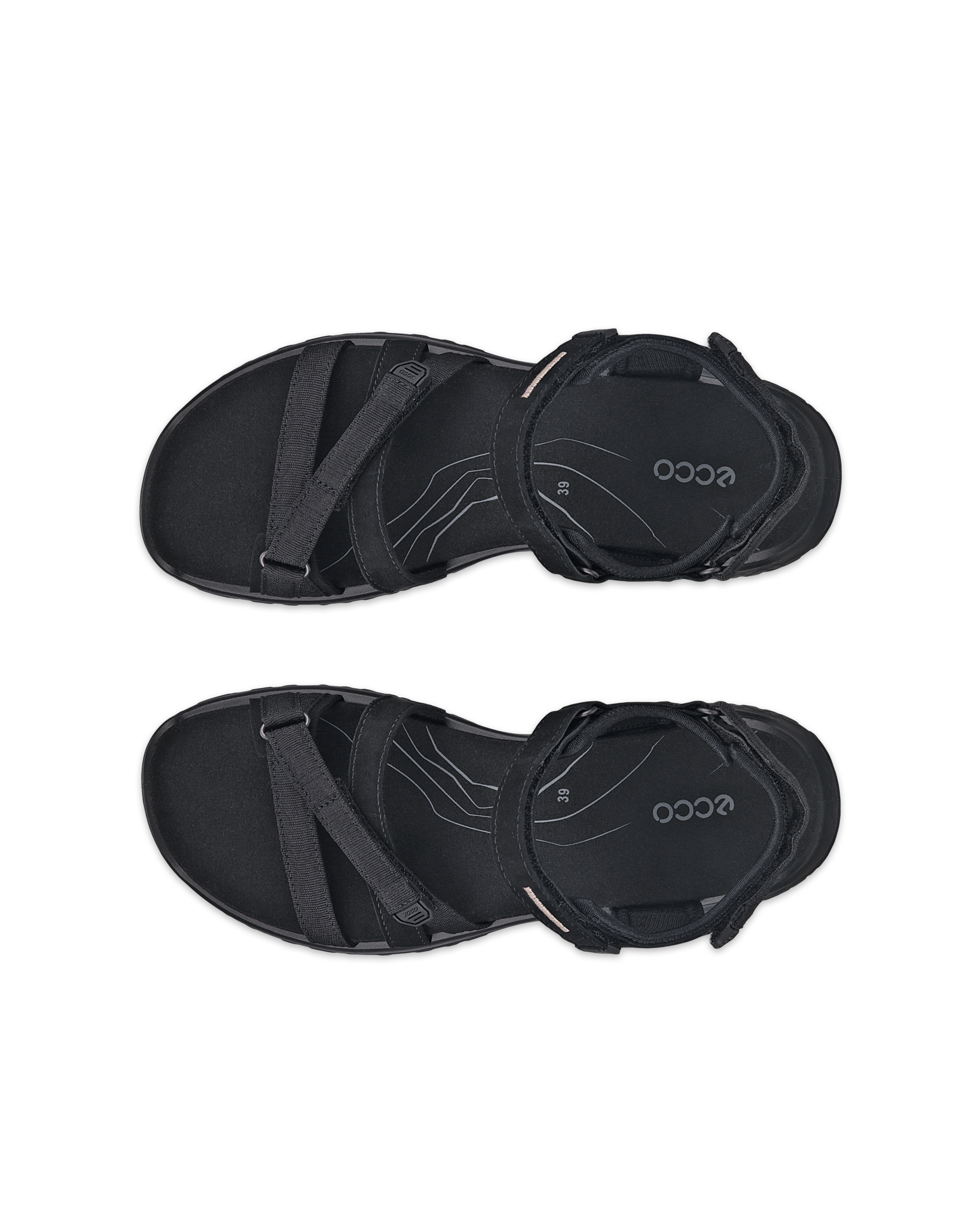 Women's ECCO® Offroad Roam Outdoor Sandal - Black - Top left pair