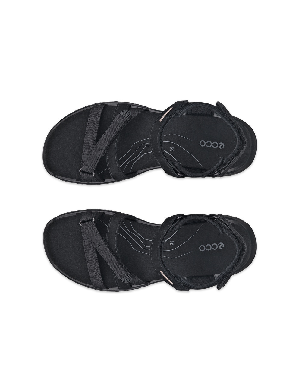 Women's ECCO® Offroad Roam Outdoor Sandal - Black - Top left pair