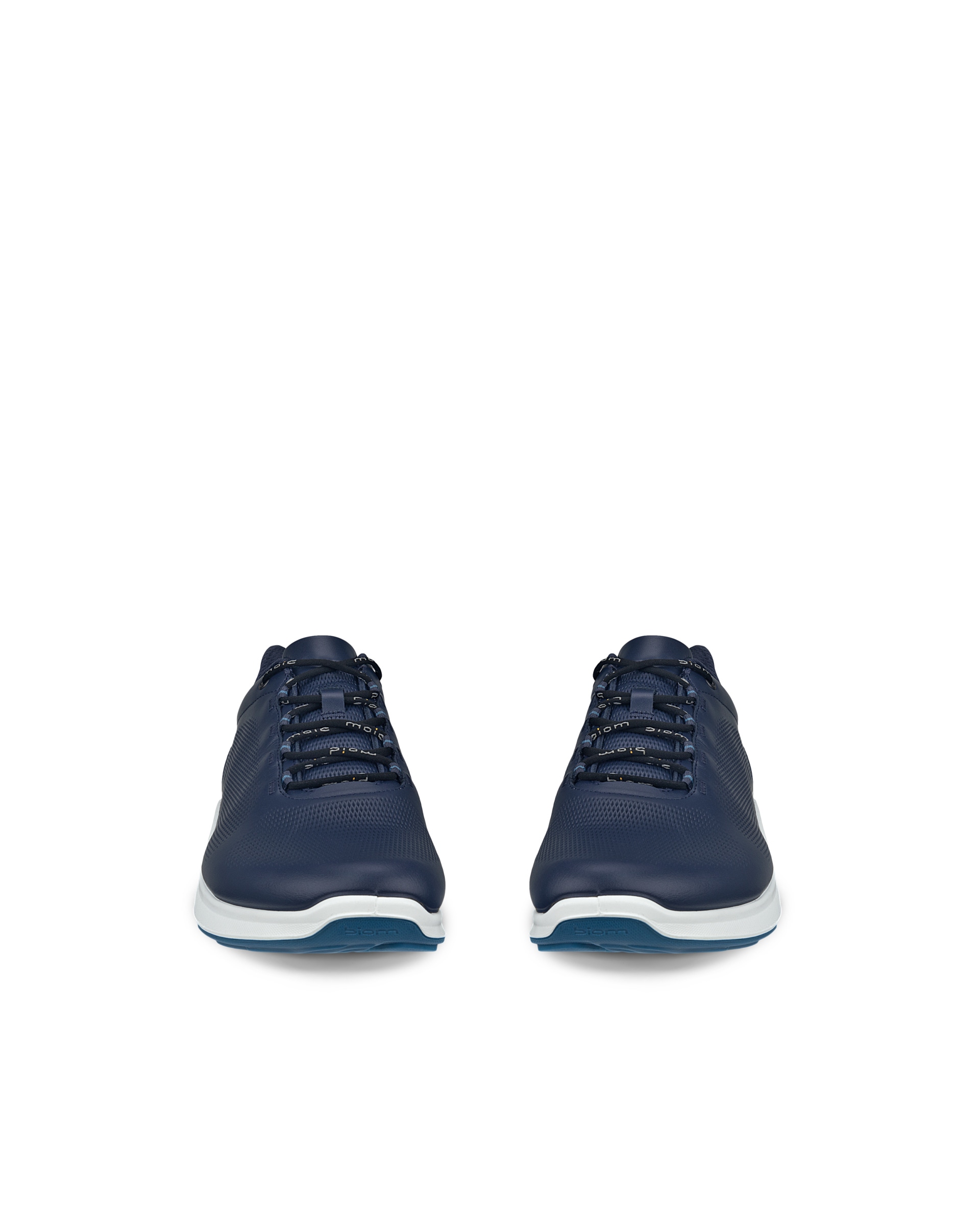 Men's ECCO® Biom Fjuel Leather Outdoor Shoe - Blue - Front pair