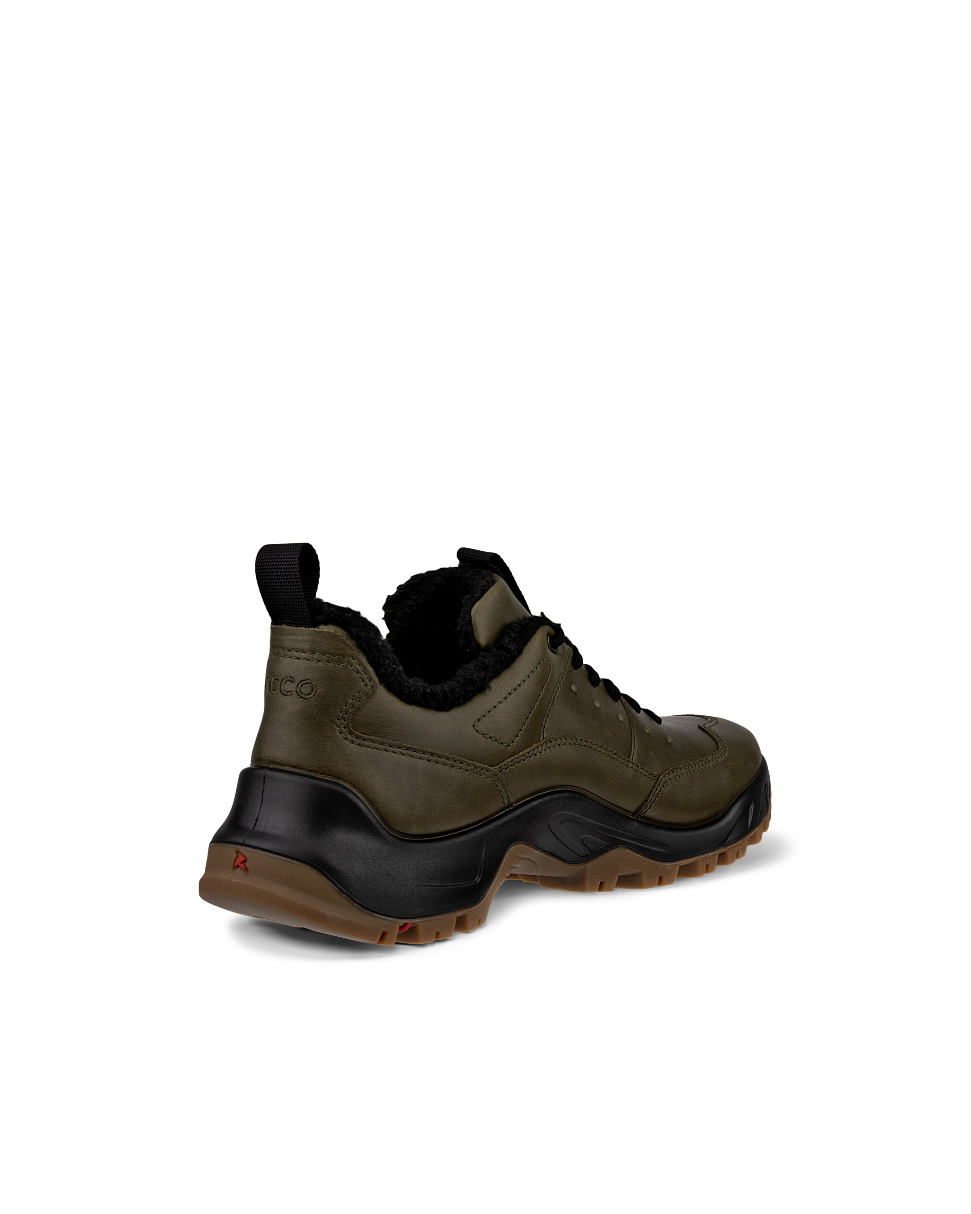 Zapatos impermeable de piel ECCO® Offroad para hombre - Verde - Back