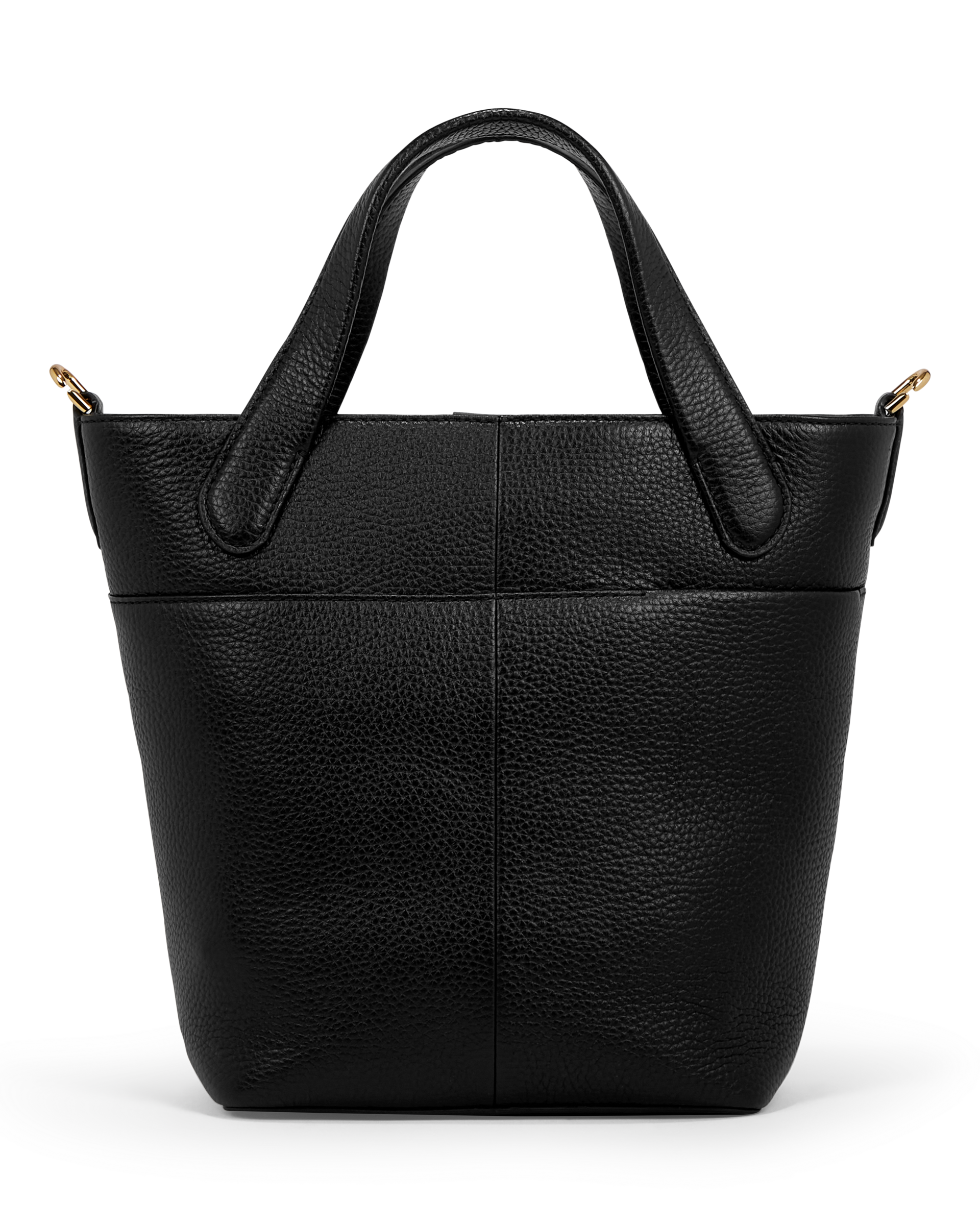 ECCO® Tote S Pebbled sac cabas cuir - Noir - Back