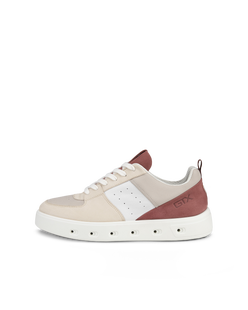 Women's ECCO® Street 720 Leather Gore-Tex Sneaker - Beige - Outside