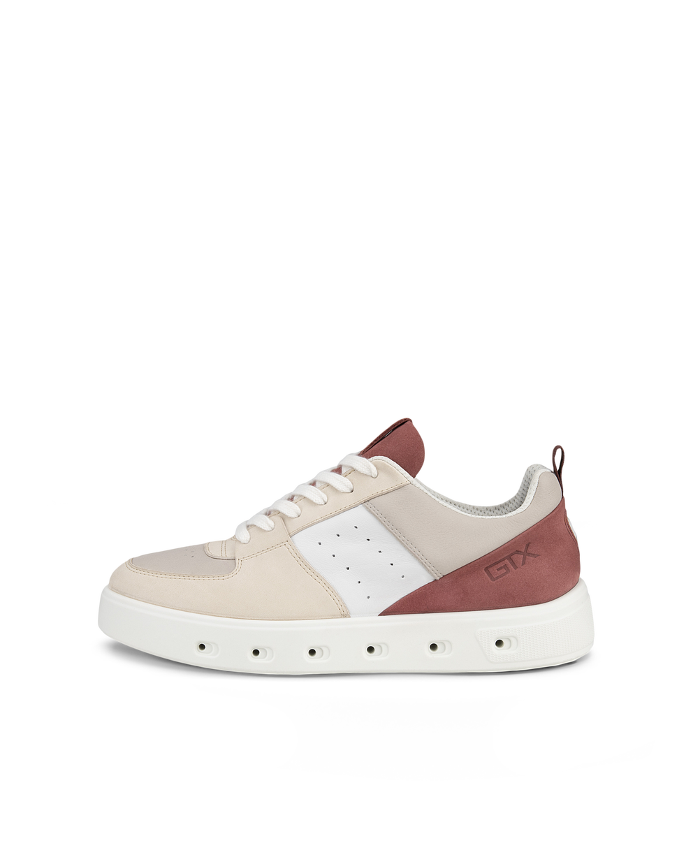 Women's ECCO® Street 720 Nubuck Gore-Tex Sneaker - Beige - Outside