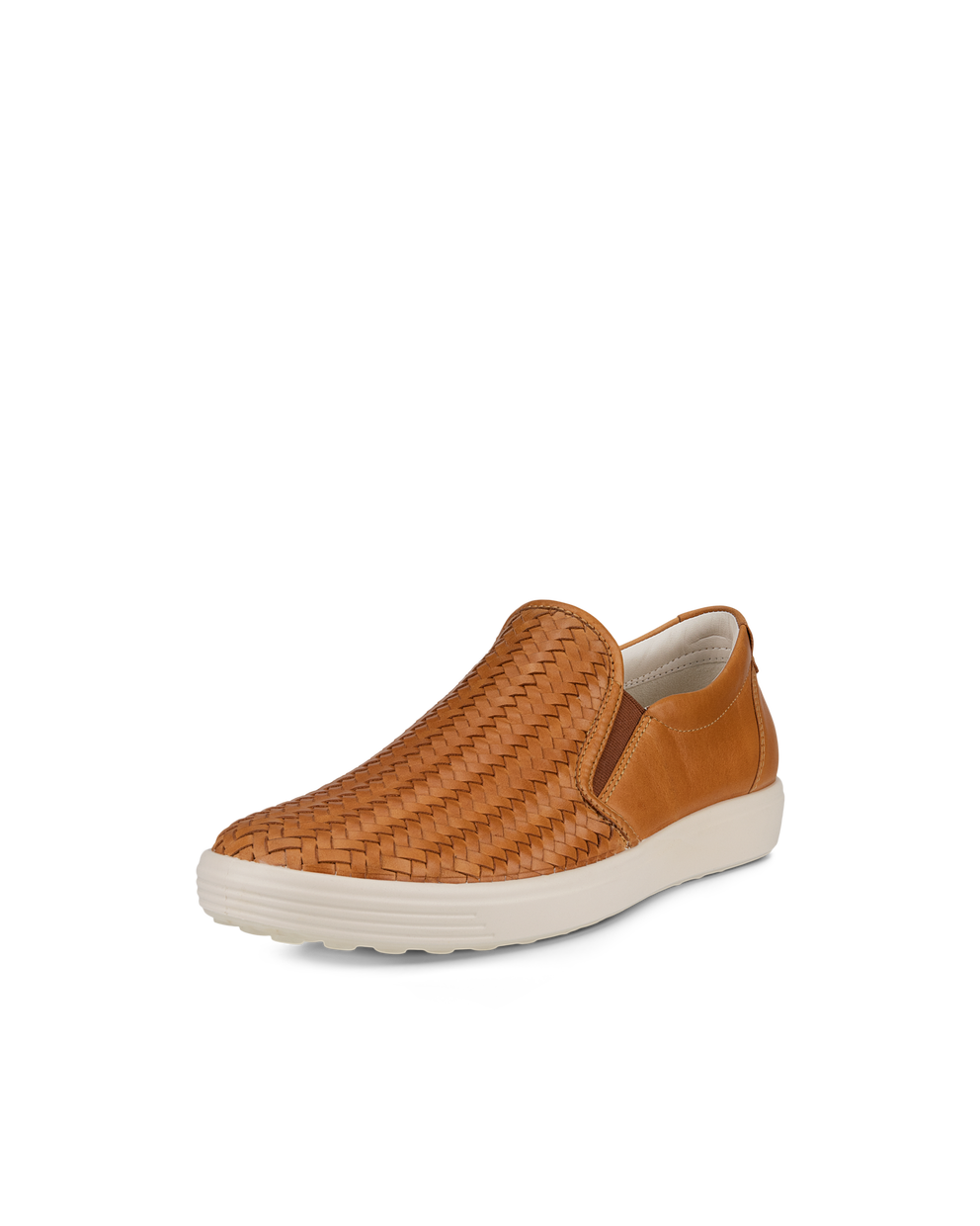 Women's ECCO® Soft 7 Leather Slip-On Sneaker - Brown - Main