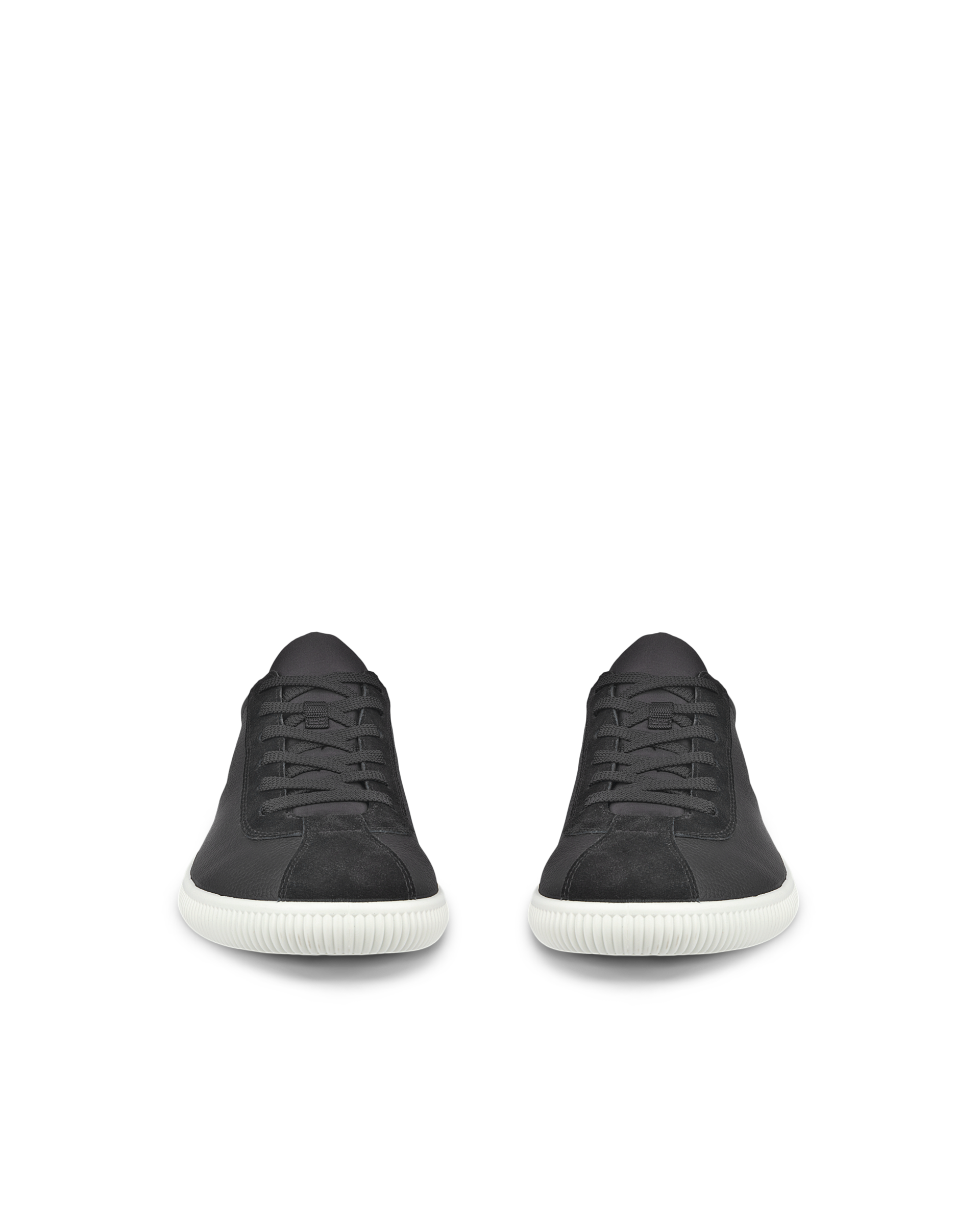 ECCO® Soft Zero baskets en cuir pour homme - Noir - Front pair