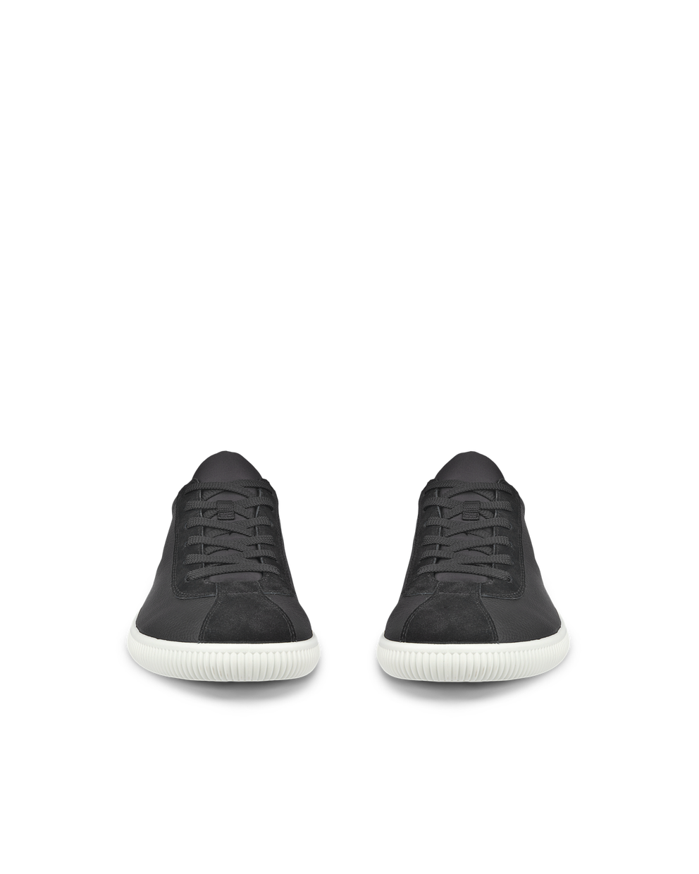 ECCO® Soft Zero baskets en cuir pour homme - Noir - Front pair