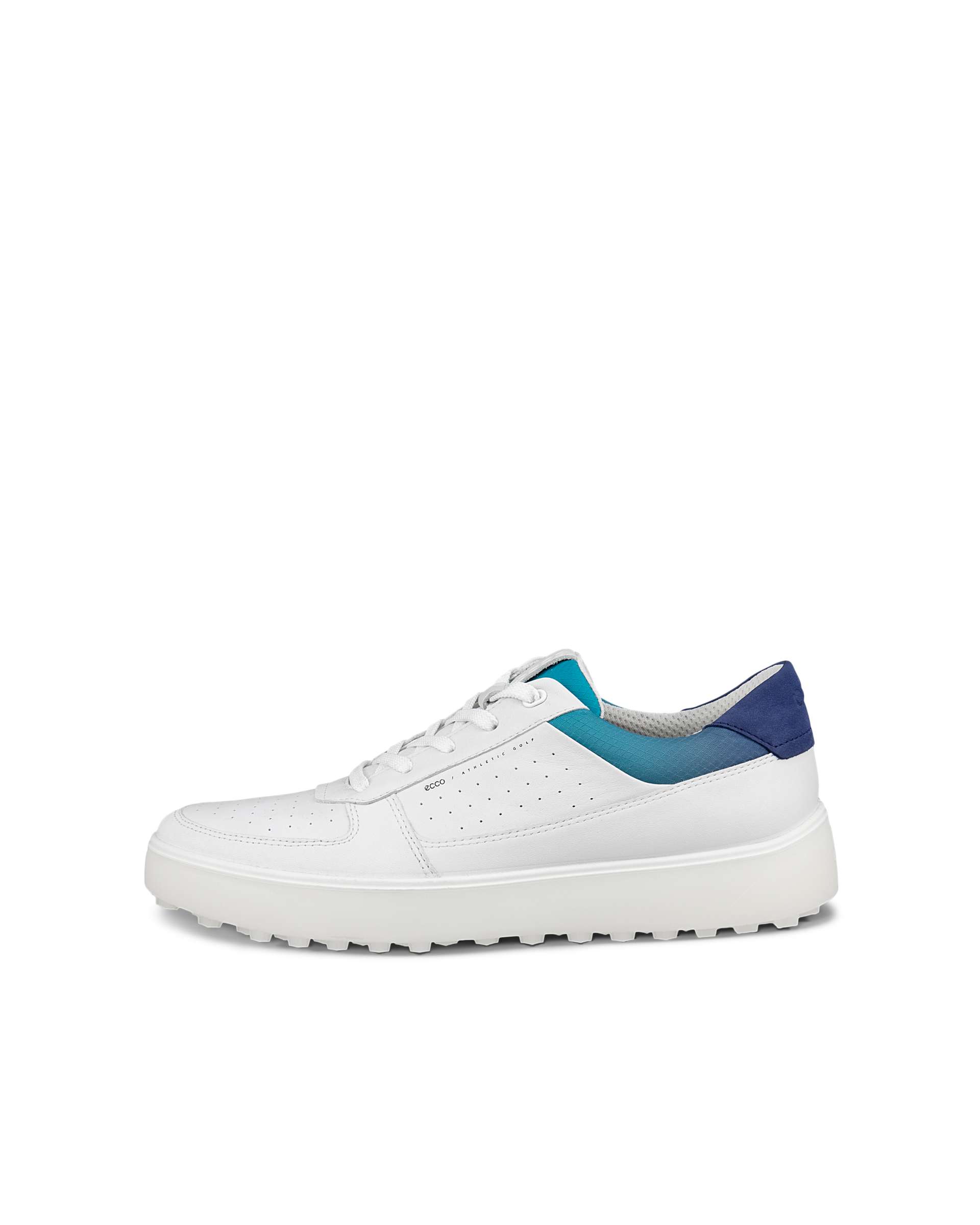 Men's ECCO® Golf Tray Leather Shoe - White - Outside