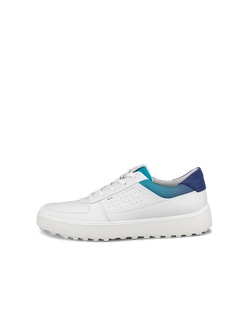 Men's ECCO® Golf Tray Leather Shoe - White - Outside