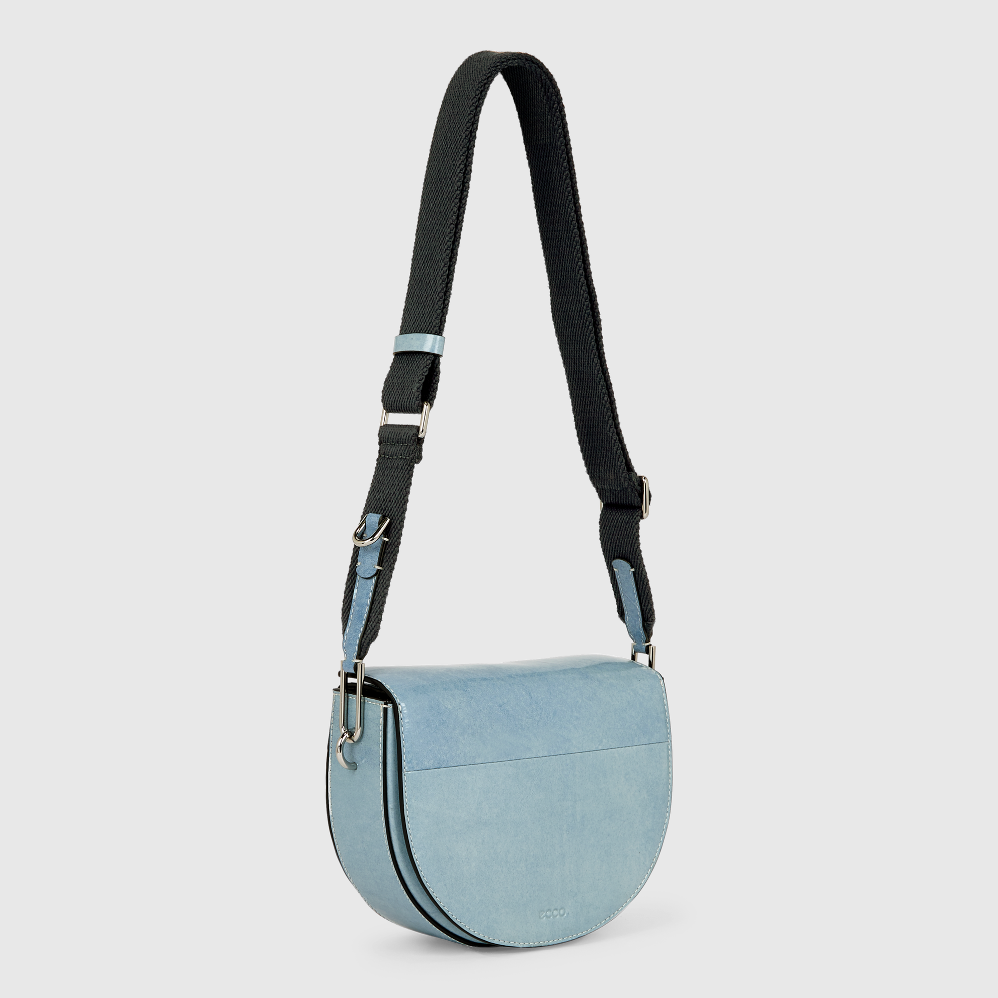 ECCO® Indigo Leather Saddle Bag - Blue - Main