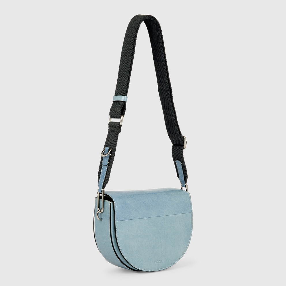 ECCO® Indigo Leather Saddle Bag - Blue - Main