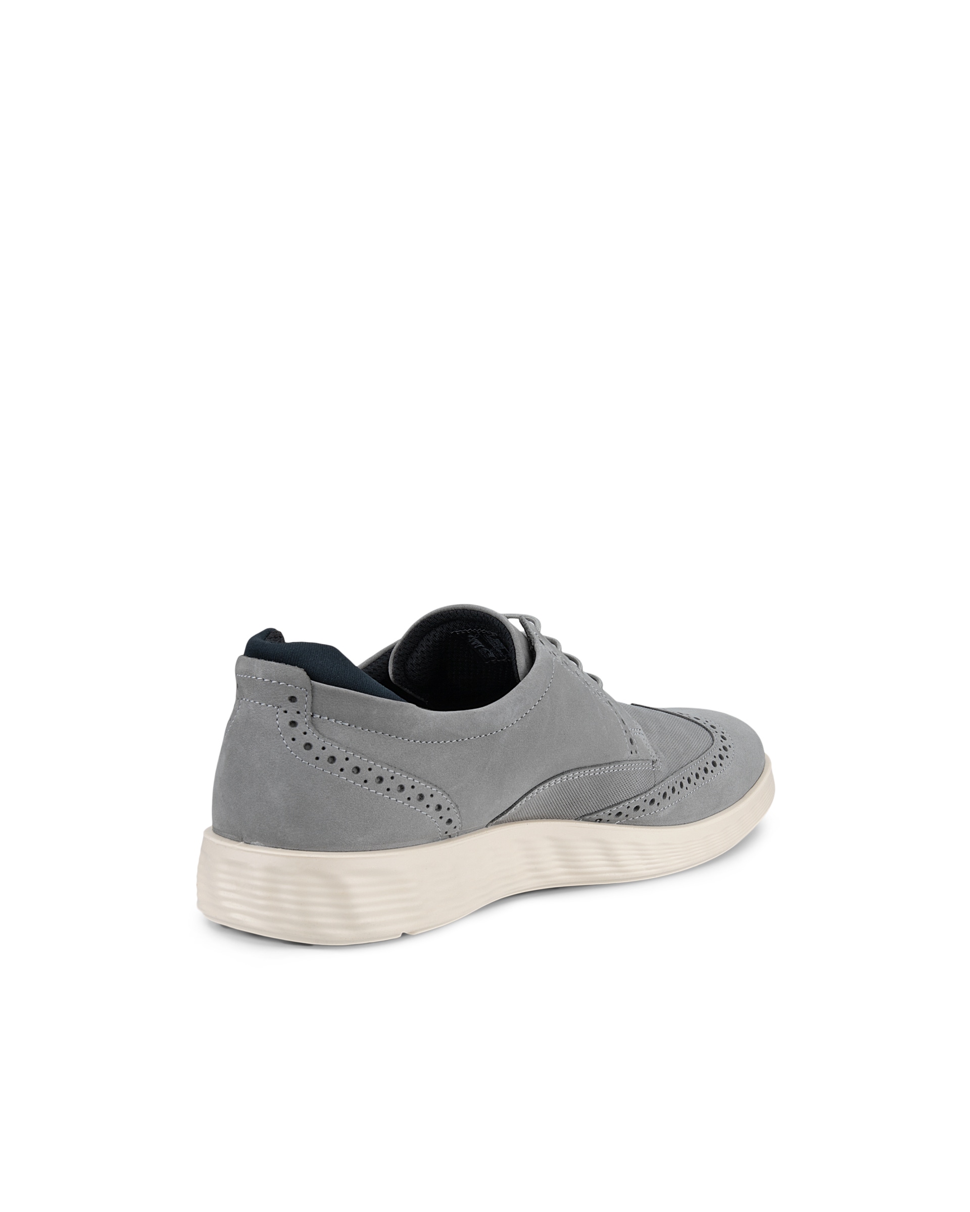 Men's ECCO® S Lite Hybrid Leather Brogue Shoe - Grey - Back