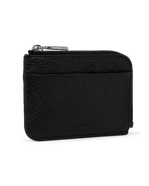 ECCO® Zipped Pebbled Leather Card Case - Black - Main