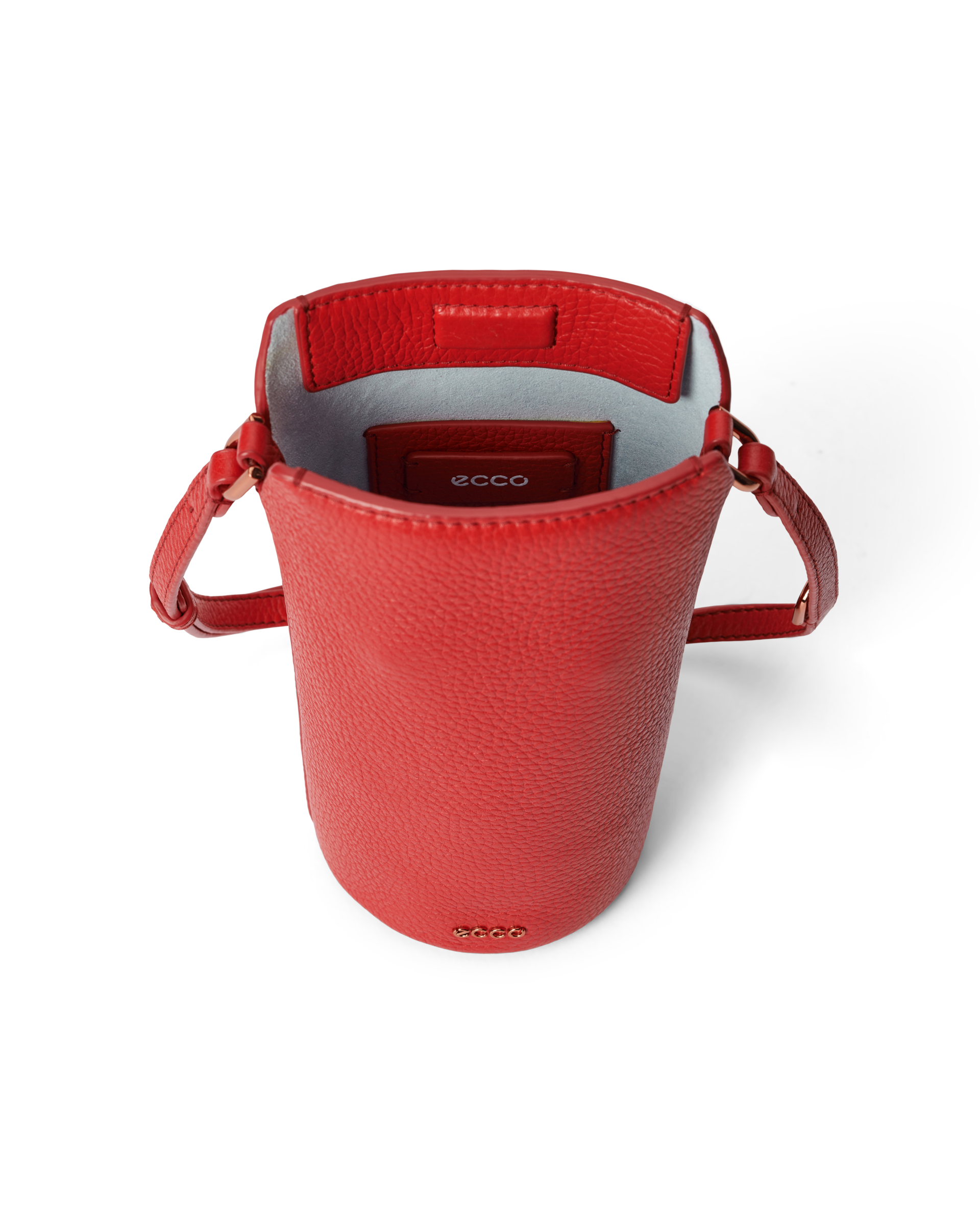 Bolso bandolera de piel ECCO® Pot - Rojo - Inside