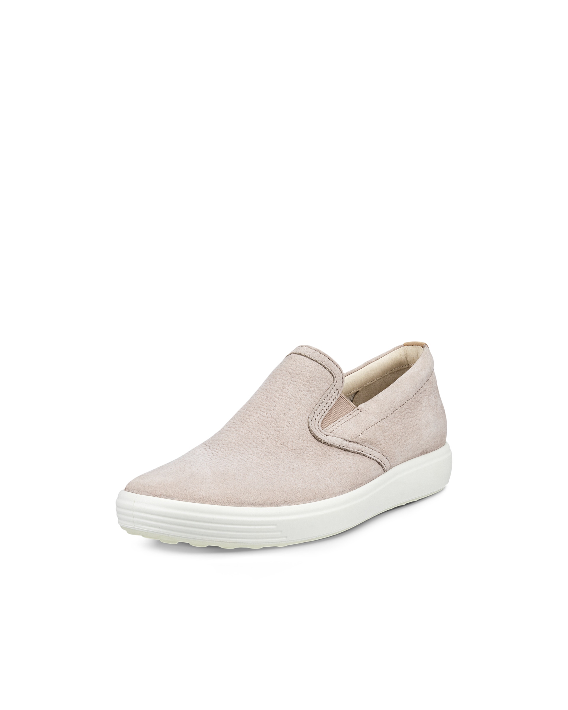 Women's ECCO® Soft 7 Nubuck Slip-On - Grey - Main