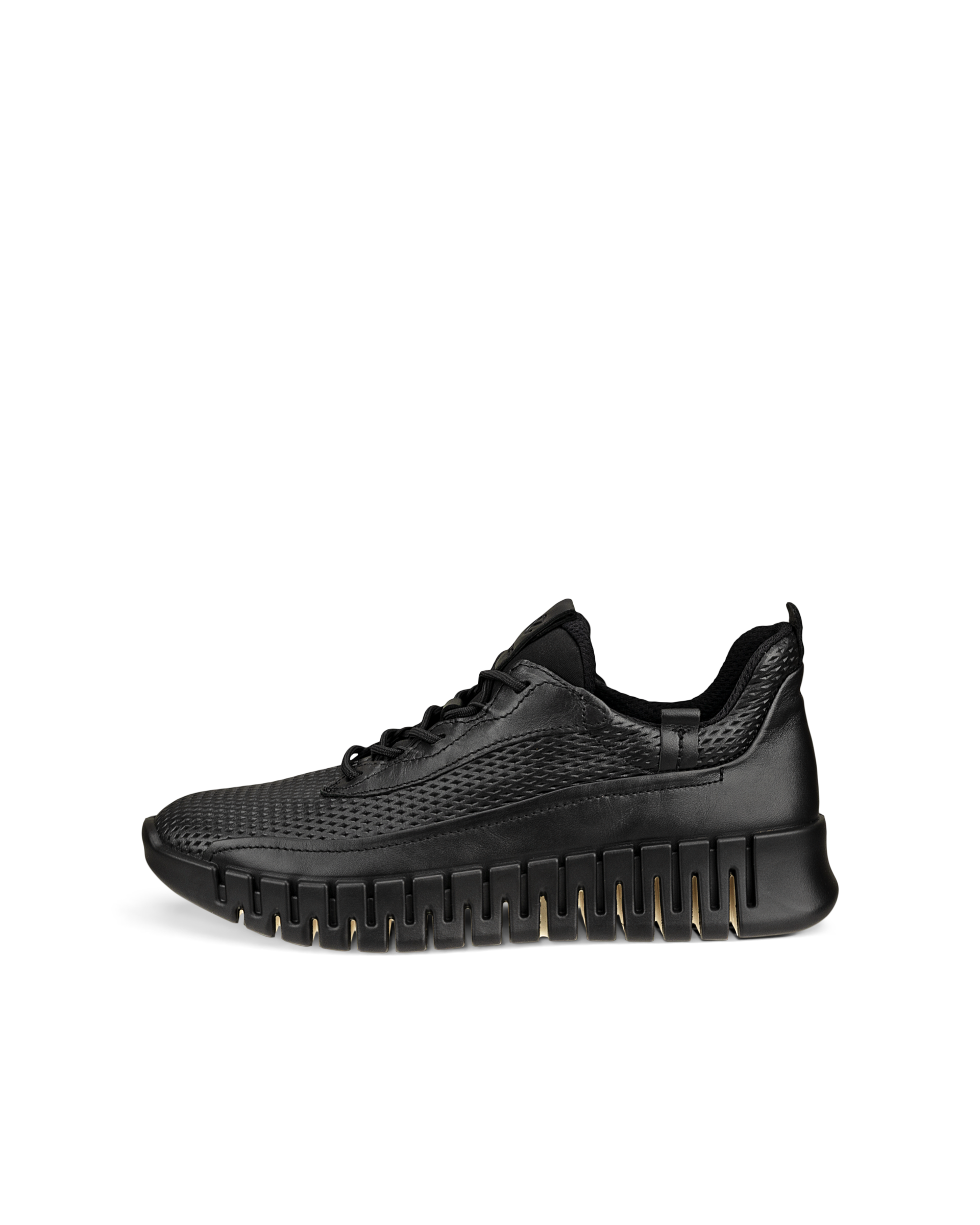 ECCO Gruuv Flexible Sole Sneakers - Black - Outside