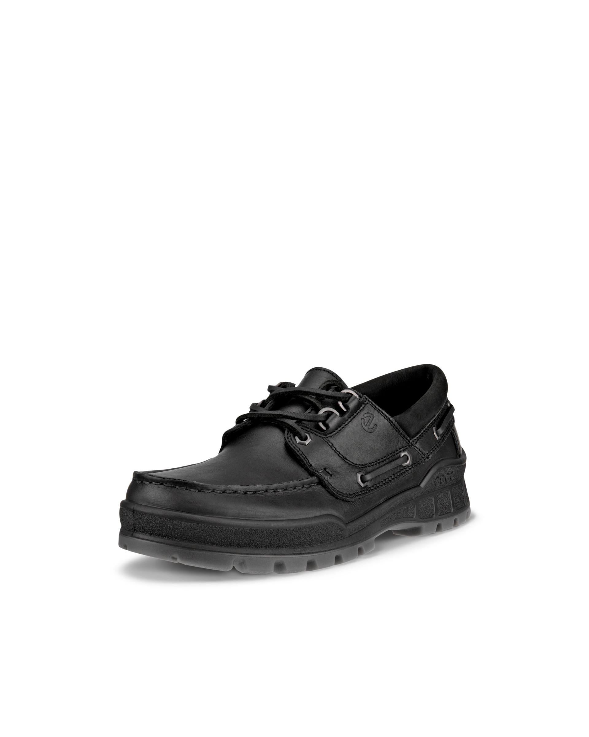 Men's ECCO® Track 25 Moc-Toe Boat Shoe - Black - Main