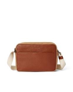 ECCO® East-West Leather Crossbody Bag - Brown - Main