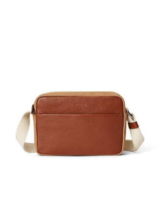 ECCO® East-West Leather Crossbody Bag - Brown - Main