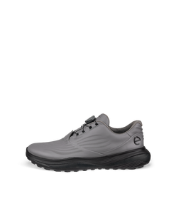 Men's ECCO® Golf LT1 Leather Waterproof Shoe - Grey - Outside