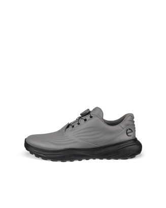 ECCO Golf LT1 BOA メンズ レザーウォータープルーフゴルフシューズ - Grey - Outside