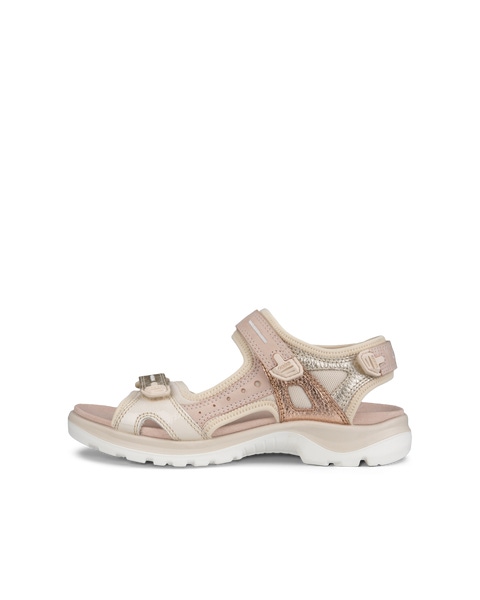 Women s ECCO Offroad Leather Hiking Sandal Beige