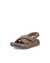 Women's ECCO® Cozmo Platform Leather Sandal - Brown - Main