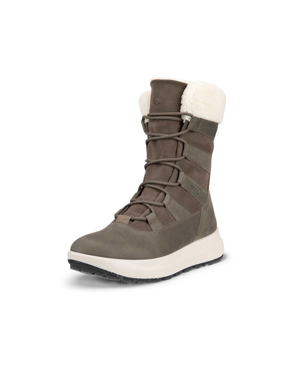 Women's ECCO® Solice Nubuck Waterproof Winter Boot - Brown - Main