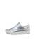 Women's ECCO® Soft 7 Leather Floral Shoe - Silver - Outside